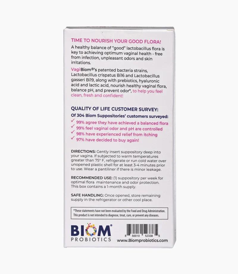 VagiBiom® Supositorio Vaginal Natural
